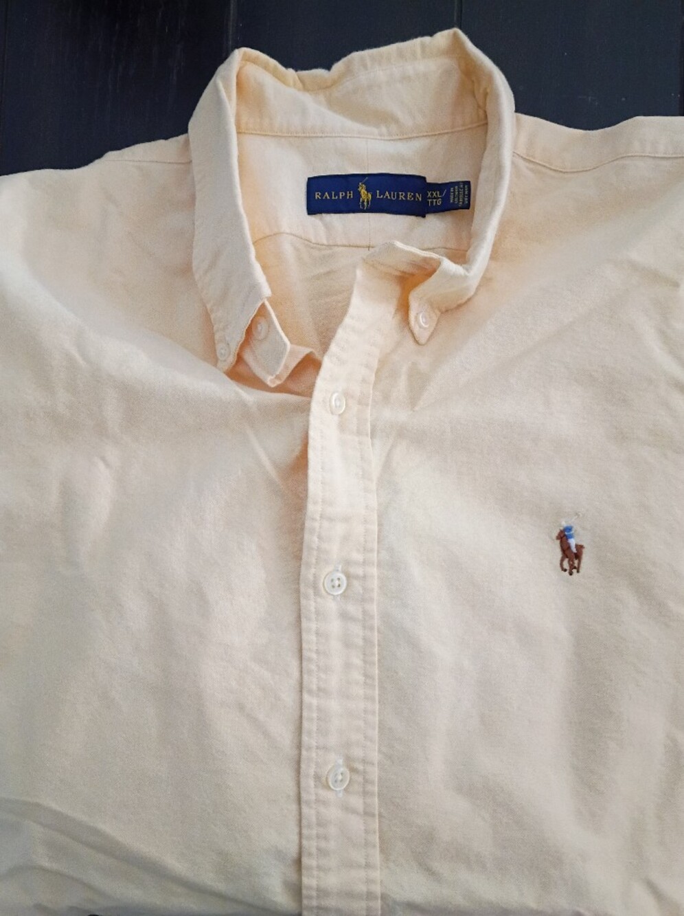 Ralph Lauren Men's Button-Down Shirt in Yellow with Polo Emblem